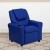 Flash Furniture DG-ULT-KID-BLUE-GG Contemporary Blue Vinyl Kids Recliner with Cup Holder and Headrest addl-3