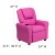 Flash Furniture DG-ULT-KID-HOT-PINK-GG Contemporary Hot Pink Vinyl Kids Recliner with Cup Holder and Headrest addl-1