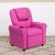 Flash Furniture DG-ULT-KID-HOT-PINK-GG Contemporary Hot Pink Vinyl Kids Recliner with Cup Holder and Headrest addl-2