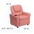 Flash Furniture DG-ULT-KID-PINK-GG Contemporary Pink Vinyl Kids Recliner with Cup Holder and Headrest addl-2