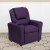 Flash Furniture DG-ULT-KID-PUR-GG Contemporary Purple Vinyl Kids Recliner with Cup Holder and Headrest addl-2