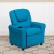 Flash Furniture DG-ULT-KID-TURQ-GG Contemporary Turquoise Vinyl Kids Recliner with Cup Holder and Headrest addl-2