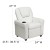 Flash Furniture DG-ULT-KID-WHITE-GG Contemporary White Vinyl Kids Recliner with Cup Holder and Headrest addl-2