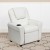 Flash Furniture DG-ULT-KID-WHITE-GG Contemporary White Vinyl Kids Recliner with Cup Holder and Headrest addl-3