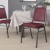 Flash Furniture FD-BHF-1-SILVERVEIN-BY-GG HERCULES Series Trapezoidal Back Burgundy Vinyl Stacking Banquet Chair with Silver Vein Frame addl-2