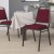 Flash Furniture FD-BHF-2-BY-GG HERCULES Series Trapezoidal Back Burgundy Fabric Stacking Banquet Chair with Gold Vein Frame addl-2