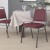 Flash Furniture FD-BHF-2-BY-VYL-GG HERCULES Series Trapezoidal Back Burgundy Vinyl Stacking Banquet Chair with Silver Vein Frame addl-2