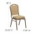 Flash Furniture FD-C01-ALLGOLD-H20124E-GG HERCULES Series Crown Back Beige Pattern Fabric Stacking Banquet Chair with Gold Frame addl-1