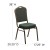 Flash Furniture FD-C01-GOLDVEIN-0640-GG HERCULES Series Crown Back Green Pattern Fabric Stacking Banquet Chair with Gold Vein Frame addl-1