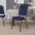 Flash Furniture FD-C01-GOLDVEIN-208-GG HERCULES Series Crown Back Blue Pattern Fabric Stacking Banquet Chair with Gold Vein Frame addl-2