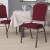 Flash Furniture FD-C01-GOLDVEIN-3169-GG HERCULES Series Crown Back Red Fabric Stacking Banquet Chair with Gold Vein Frame addl-2