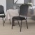 Flash Furniture FD-C01-Gold Vein-BK-VY-GG HERCULES Series Crown Back Black Vinyl Stacking Banquet Chair with Gold Vein Frame addl-2