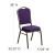 Flash Furniture FD-C01-PUR-GV-GG HERCULES Series Crown Back Purple Fabric Stacking Banquet Chair with Gold Vein Frame addl-1