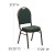 Flash Furniture FD-C03-GOLDVEIN-4003-GG HERCULES Series Dome Back Green Pattern Fabric Stacking Banquet Chair with Gold Vein Frame addl-1