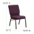 Flash Furniture FD-CH02185-GV-005-GG HERCULES Series 18.5" Plum Fabric Church Chair with Gold Vein Frame addl-1