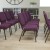 Flash Furniture FD-CH02185-GV-005-GG HERCULES Series 18.5" Plum Fabric Church Chair with Gold Vein Frame addl-2
