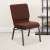 Flash Furniture FD-CH02185-GV-10355-BAS-GG HERCULES Series 18.5" Brown Fabric Church Chair with Book Basket, Gold Vein Frame addl-1