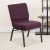 Flash Furniture FD-CH0221-4-GV-005-BAS-GG Hercules Series 21" Extra Wide Plum Church Chair with Gold Vein Frame addl-2