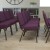 Flash Furniture FD-CH0221-4-GV-005-GG HERCULES Series 21" Extra Wide Plum Fabric Church Chair with Gold Vein Finish addl-2