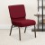 Flash Furniture FD-CH0221-4-GV-3169-BAS-GG HERCULES Series 21" Extra Wide Burgundy Fabric Church Chair with Book Basket, Gold Vein Finish addl-2