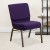 Flash Furniture FD-CH0221-4-GV-ROY-BAS-GG HERCULES Series 21" Extra Wide Royal Purple Church Chair with Book Basket, Gold Vein Frame addl-2