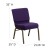 Flash Furniture FD-CH0221-4-GV-ROY-GG HERCULES Series 21" Extra Wide Royal Purple Church Chair with Gold Vein Frame addl-1