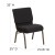 Flash Furniture FD-CH0221-4-GV-S0806-GG HERCULES Series 21" Extra Wide Black Dot Fabric Church Char with Gold Vein Frame addl-1