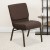 Flash Furniture FD-CH0221-4-GV-S0819-BAS-GG HERCULES Series 21" Extra Wide Brown Fabric Church Chair with Book Basket, Gold Vein Frame addl-2