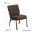Flash Furniture FD-CH0221-4-GV-S0819-GG HERCULES Series 21" Extra Wide Brown Fabric Church Chair with Gold Vein Frame addl-1