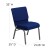 Flash Furniture FD-CH0221-4-SV-NB24-GG HERCULES Series 21" Extra Wide Navy Blue Fabric Church Chair with Silver Vein Frame addl-1