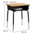 Flash Furniture FD-DESK-GG Student Desk with Open Front Metal Book Box addl-1