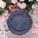 TigerChef Navy Blue Coral Reef Acrylic Charger Plate, 12/carton addl-1