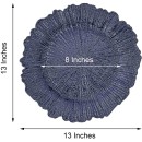 TigerChef Navy Blue Coral Reef Acrylic Charger Plate, 12/carton addl-3