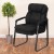 Flash Furniture GO-1156-BK-GG Black Micro Fiber Executive Side Chair with Sled Base addl-1