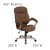 Flash Furniture GO-725-BN-GG Brown Microfiber High Back Office Chair addl-1