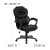 Flash Furniture GO-901-BK-GG Black Leather Executive Office Chair with Leather Padded Loop Arms addl-1