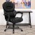 Flash Furniture GO-901-BK-GG Black Leather Executive Office Chair with Leather Padded Loop Arms addl-3
