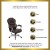Flash Furniture GO-901-BN-GG Brown Leather Executive Office Chair with Leather Padded Loop Arms addl-1