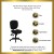 Flash Furniture GO-930F-BK-GG Black Fabric Multi Function Task Chair addl-1