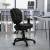 Flash Furniture GO-930F-BK-LEA-ARMS-GG Black Leather Multi Function Task Chair with Arms addl-5