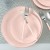 Luxe Party Blush Silver Rim Round Plastic Appetizer Plate 7.25"- 10 pcs addl-1