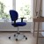 Flash Furniture H-2376-F-BLUE-ARMS-GG Mid-Back Blue Mesh Task Chair with Arms and Chrome Base addl-2