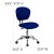 Flash Furniture H-2376-F-BLUE-GG Mid-Back Blue Mesh Task Chair with Chrome Base addl-1