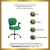 Flash Furniture H-2376-F-BRGRN-ARMS-GG Mid-Back Bright Green Mesh Task Chair with Arms and Chrome Base addl-1
