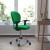 Flash Furniture H-2376-F-BRGRN-ARMS-GG Mid-Back Bright Green Mesh Task Chair with Arms and Chrome Base addl-2