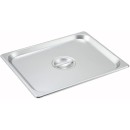 TigerChef Stainless Steel Half Size Anti-Jam Steam Table Pan with Lids 6" Deep - 2 pcs addl-1