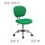 Flash Furniture H-2376-F-BRGRN-GG Mid-Back Bright Green Mesh Task Chair with Chrome Base addl-1