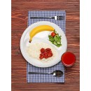 TigerChef Black Plastic 3 Compartment Divided Plates, 100/Pack addl-2