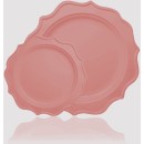 TigerChef Pink Scalloped Rim Disposable Party Set, Includes 10" and 8" Plates, Service for 48 addl-1
