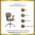 Flash Furniture H-2376-F-COF-ARMS-GG Mid-Back Coffee Brown Mesh Task Chair with Arms and Chrome Base addl-1
